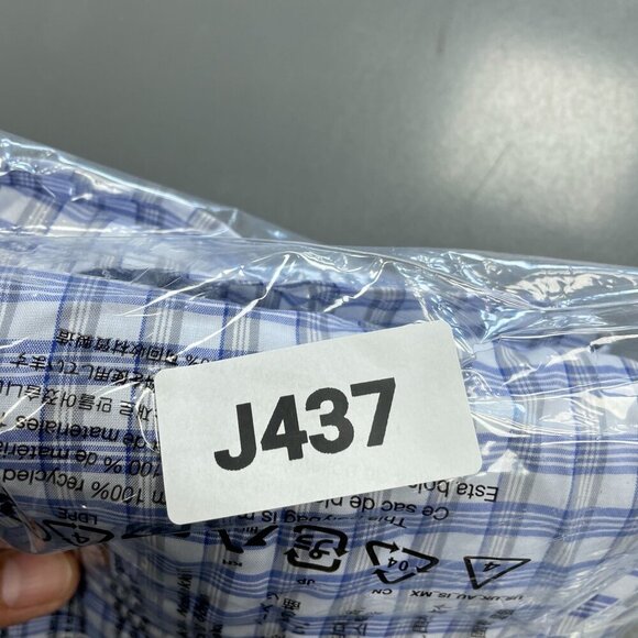 NEW Kirkland Signature Men's 17.5 Non-Iron Traditional Fit Dress Shirt Plaid - Picture 7 of 7